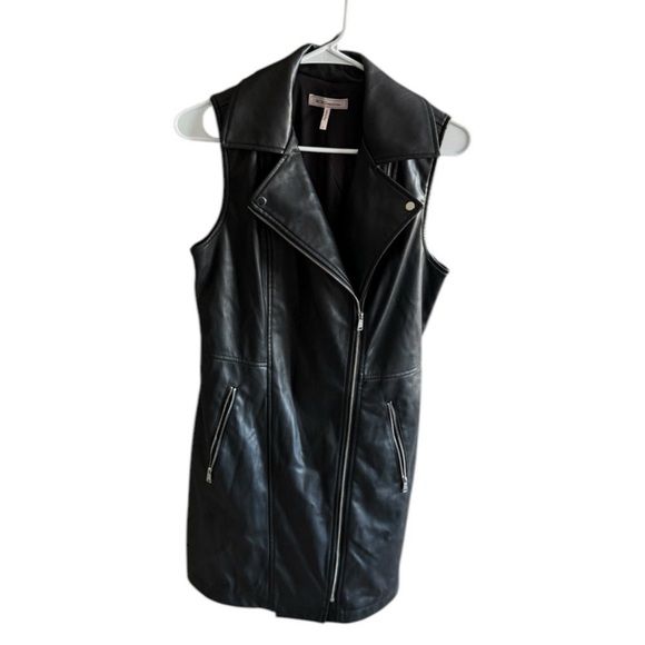 BCBGeneration Frankie Faux Leather Vest Dress Size Small - Picture 8 of 13